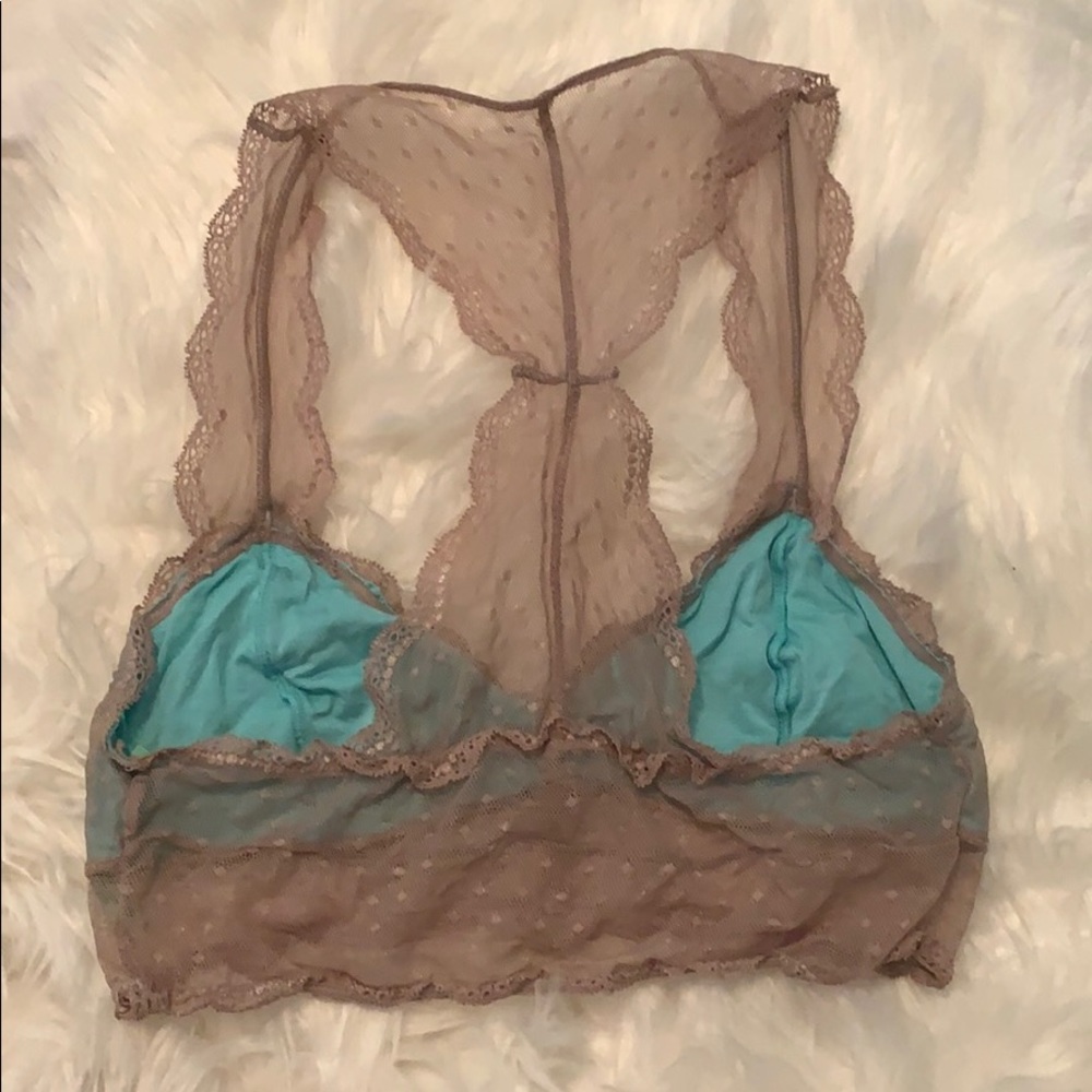 Honeydew Intimates Pink and Teal Sheer Lace Bralettes - Picture 5 of 7